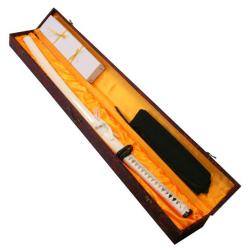 Katana blanc aiguis&eacute; &laquo; Neige &eacute;ternelle &raquo; maru 1045