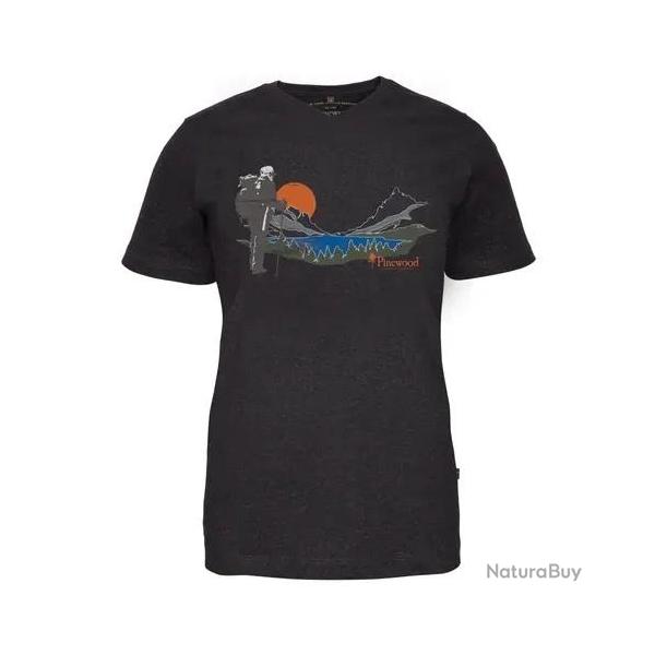 T-shirt Pinewood Outdoor Recycle Finnveden Femme Anthracite - S