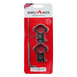 Colliers Sports Match pent&eacute;s ajustable diam. 25.4 mm - rail de 11 mm - 0 &agrave; 50 MoA- En Stock