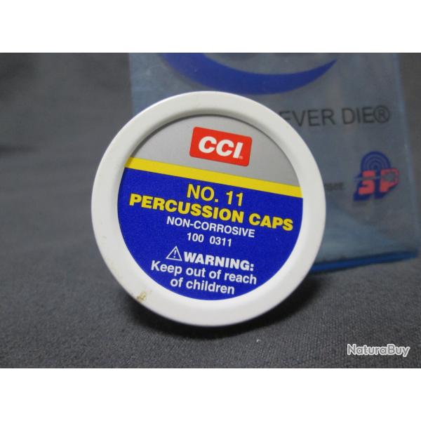 100 amorces Percussion CCI no11 pour armes a poudre noire