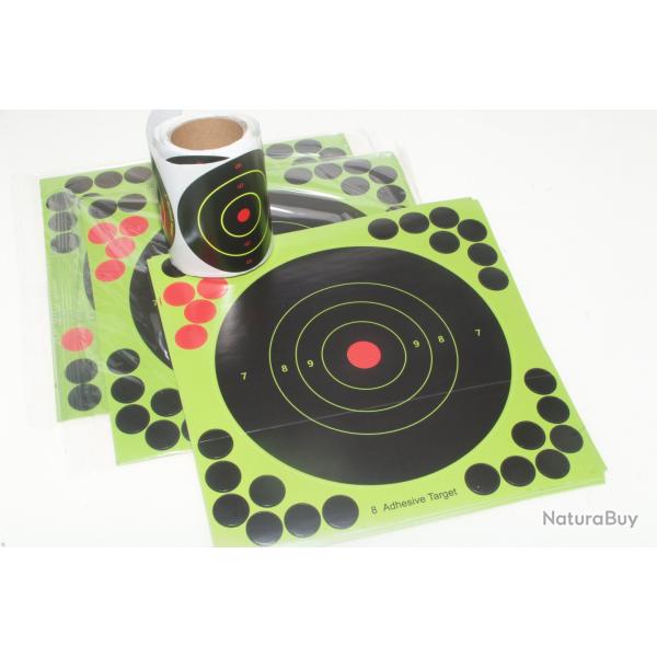 Lot de 30 cibles r�actives et 50 cibles autocollantes diam�tre 17,5 cm