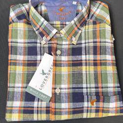 chemise LOVERGREEN a carreau t43/44 a vendre aux encheres , destockage chasse