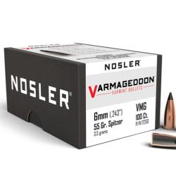 Nosler 100 Ogives 6mm 55 gr FB Tipped Varmageddon