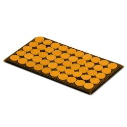 Bouton lapin ou li&egrave;vre orange - Lot de 100 &Oslash;16mm