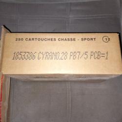 Vente environ 500 cartouches ball trap . Marque Mary et clever japon 2020 mirage . 28 grammes 7 1/2