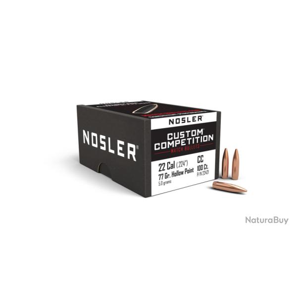 Nosler 100 Ogives 224 77 gr HPBT Custom Competition
