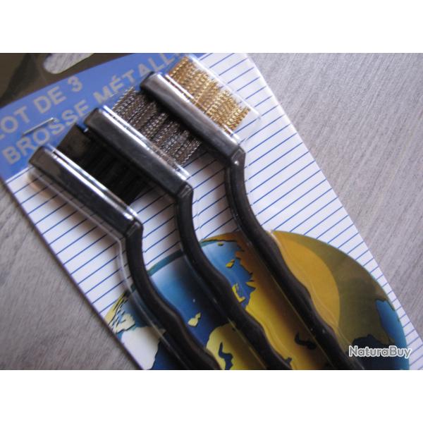 LOT de 3 brosses de nettoyage