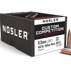 Nosler 100 Ogives 6.5mm 140 gr HPBT Custom Competition