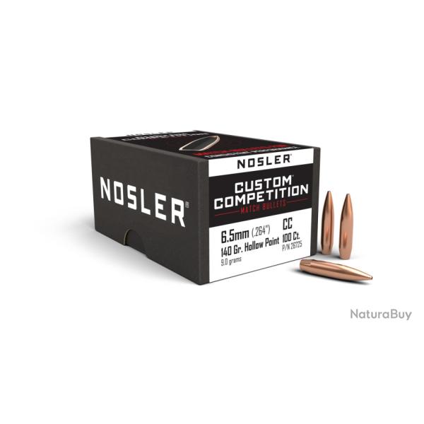 Nosler 100 Ogives 6.5mm 140 gr HPBT Custom Competition
