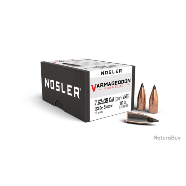 Nosler 100 Ogives 7.62x39 123 gr FB Tipped Varmageddon