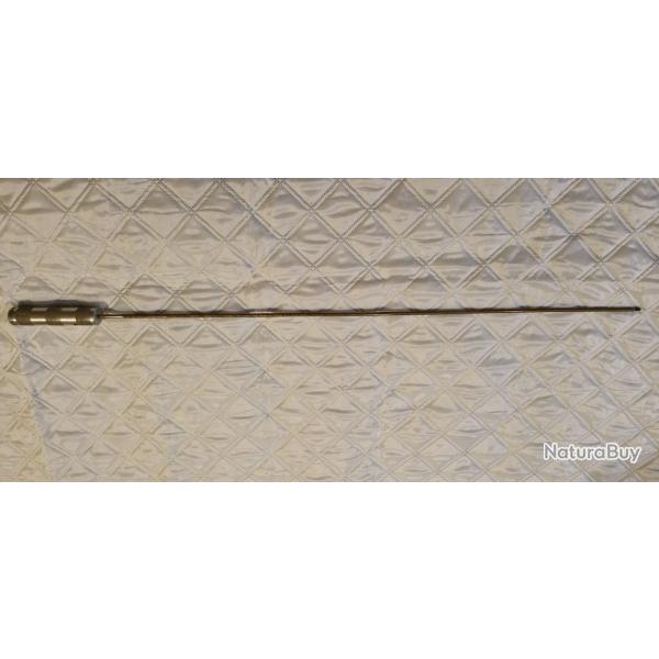 Ancienne baguette de chargement et nettoyage pour ancien fusil, longueur 86cm