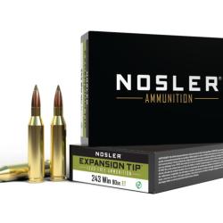 Nosler 20 cartouches ETA-243 Win 90 gr SP E-Tip