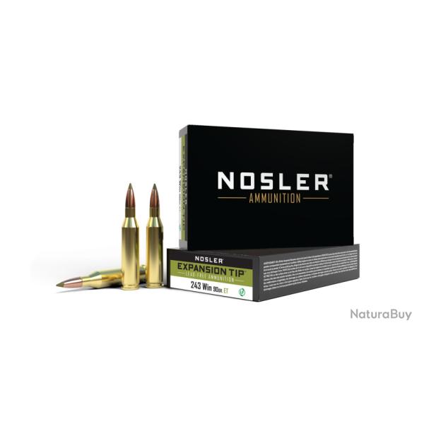 Nosler 20 cartouches ETA-243 Win 90 gr SP E-Tip