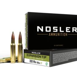 Nosler 20 cartouches ETA-308 Win 168 gr SP E-Tip