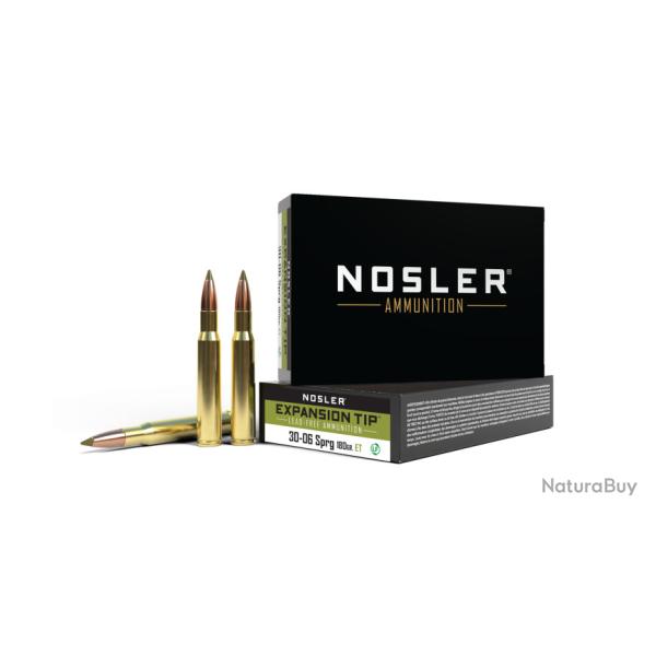 Nosler 20 cartouches ETA-30-06 Springfield 180 gr SP E-Tip
