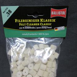 Tampon de nettoyage feutre calibre .38/9mm Ballistol