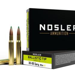 Nosler 20 cartouches BTA-30-06 Springfield 165 gr SP Ballistic Tip Chasse