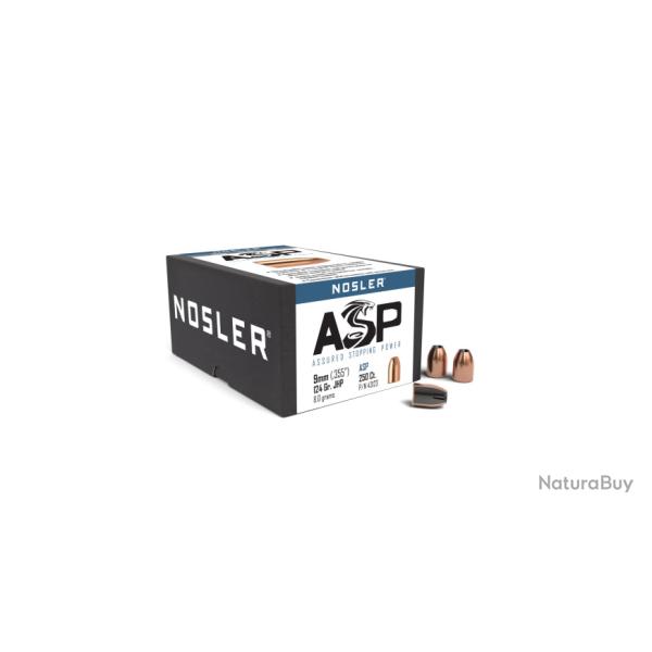 Nosler 250 Ogives 9mm 124 gr JHP ASP