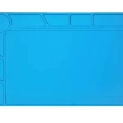 Tapis de nettoyage arme de poing en silicone bleu