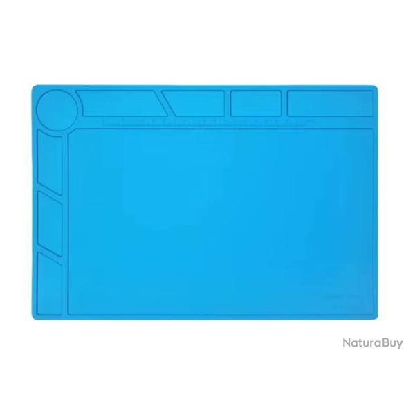 Tapis de nettoyage arme de poing en silicone bleu