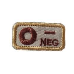 Patch O- Groupe sanguin O- Jaune velcro - Livraison gratuite
