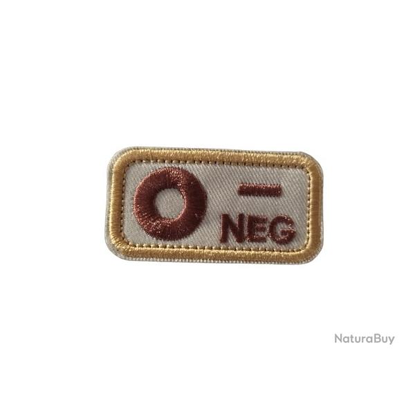 Patch O- Groupe sanguin O- Jaune velcro - Livraison gratuite