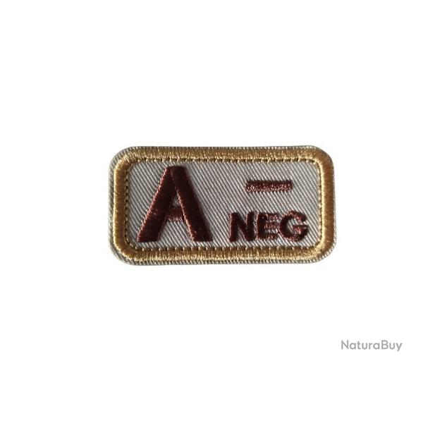 Patch A- Groupe sanguin A- Jaune velcro - Livraison gratuite