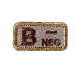 Patch B- Groupe sanguin B- Jaune velcro - Livraison gratuite