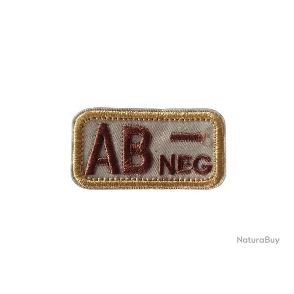 Patch AB- Groupe sanguin AB- Jaune velcro - Livraison gratuite