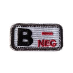 Patch B- Groupe sanguin B- Blanc velcro - Livraison gratuite