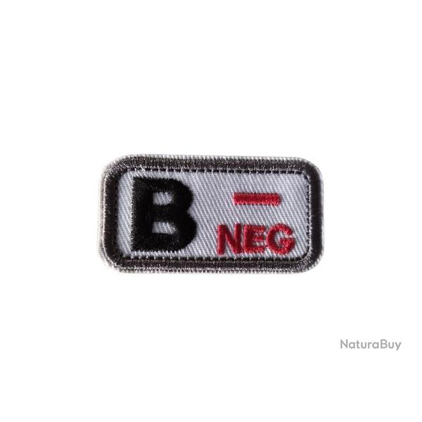 Patch B- Groupe sanguin B- Blanc velcro - Livraison gratuite