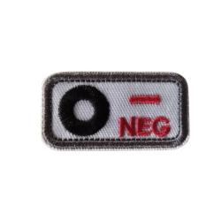 Patch O- Groupe sanguin O- Blanc velcro - Livraison gratuite