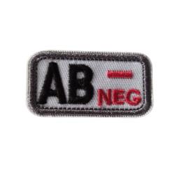 Patch AB- Groupe sanguin AB- Blanc velcro - Livraison gratuite