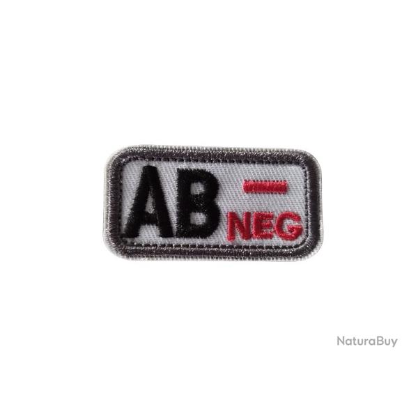 Patch AB- Groupe sanguin AB- Blanc velcro - Livraison gratuite