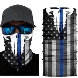 Cache cou Squelette USA Bleu