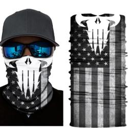 Cache cou Squelette USA Gris