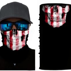 Cache cou Squelette Blanc/Rouge