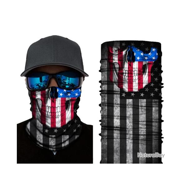 Cache cou Drapeau Noir USA