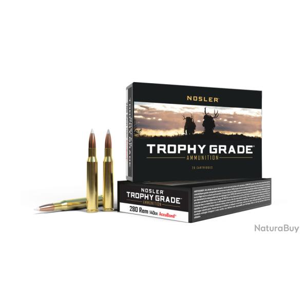Nosler 20 cartouches TGA-280 Rem 140 gr SP Accubond