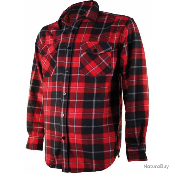 Chemise polaire � carreaux Treeland - 3XL / Rouge / Blanc