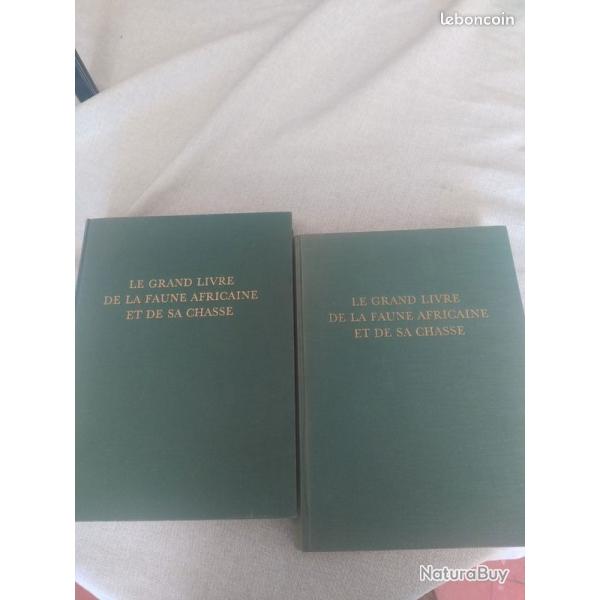 La faune africaine et de sa chasse 2 grands volumes 1954 Schmidt et Kister