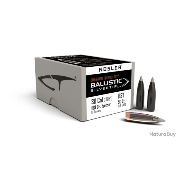 Nosler 50 Ogives 30 168 gr SP Ballistic Silvertip