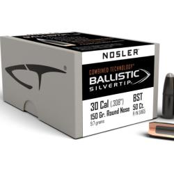 Nosler 50 Ogives 30 150 gr RN C460 Ballistic Silvertip