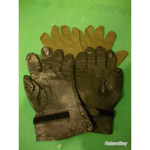 GANTS NOIR AVEC SOUS GANTS