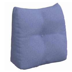 Coussin dos tissu bleu denim 45x24x50 cm ergonomique soutien lombaire