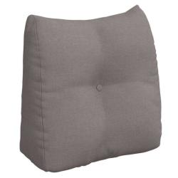 Coussin dos tissu taupe 45x24x50 cm ergonomique soutien lombaire