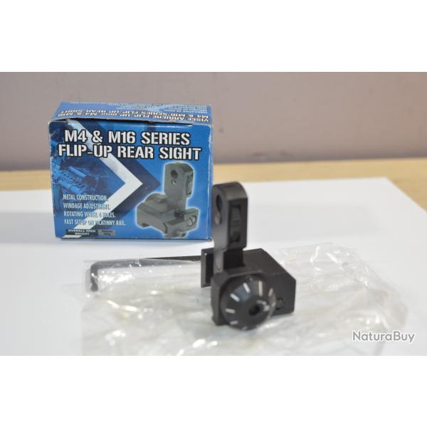 Vis�e arri�re FLIP-UP pour M4 & M16  Fabrication M�tal Airsoft soft Air Mire R�glable  (26)