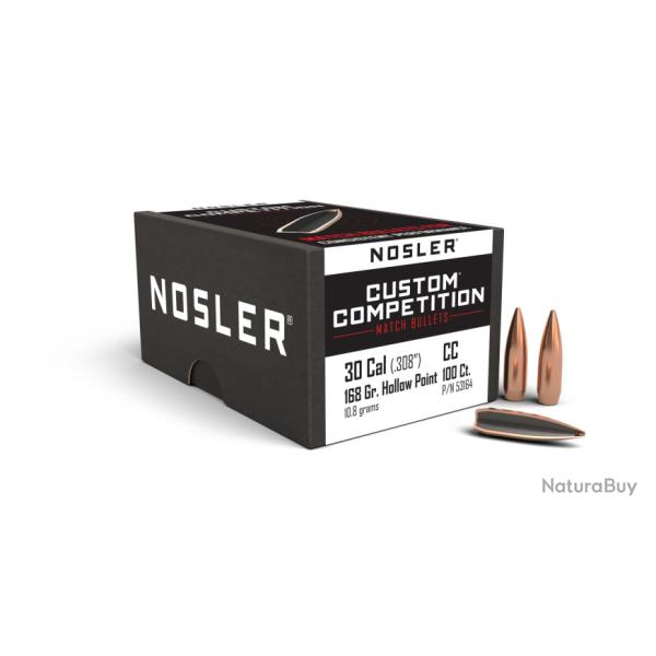 Nosler 100 Ogives 30 168 gr HPBT