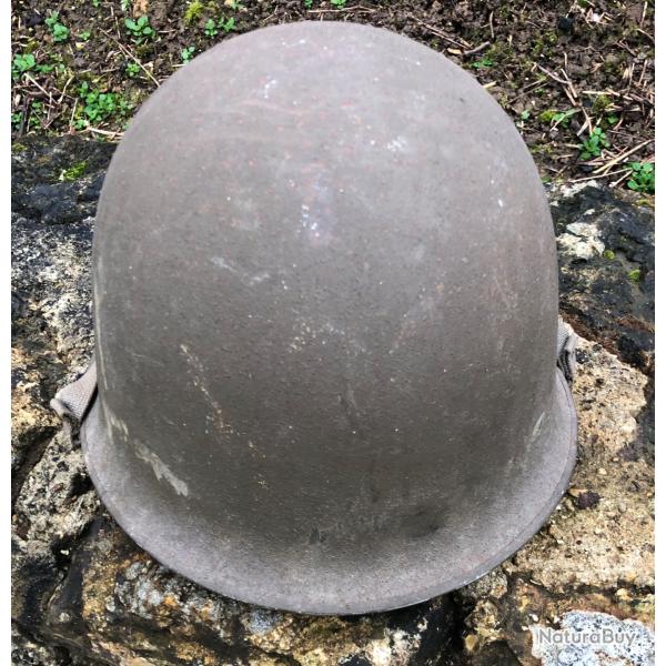 CASQUE lourd et l�ger ARM�E FRAN�AISE MODE 51 1951  dat� 1953/1954 indo Alg�rie militaire