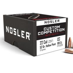 Nosler 100 Ogives 224 52 gr HPBT